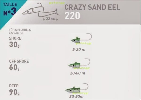 FiiiSH CRAZY SAND EEL No3 JIGHEADS FiiiSH CRAZY SAND EEL No3 JIGHEADS
