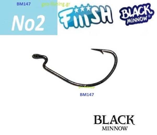 FiiiSH BLACK MINNOW HOOKS No2