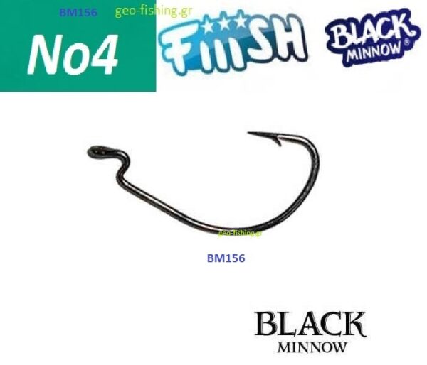 FiiiSH BLACK MINNOW HOOKS No4