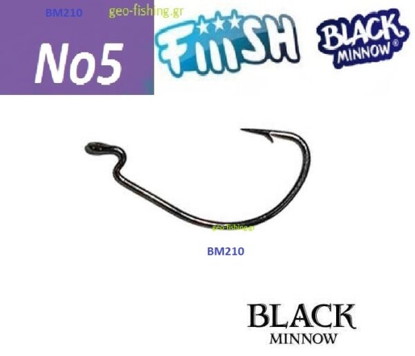 FiiiSH BLACK MINNOW HOOKS No5