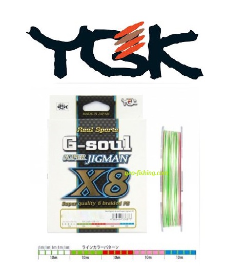 YGK G-SOUL SUPER JIGMAN x8 300m multicolor