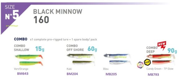 FiiiSH BLACK MINNOW COMBO No5 160mm FiiiSH BLACK MINNOW COMBO No5 160mm