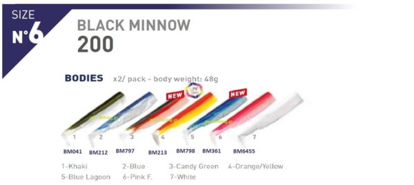 FiiiSH BLACK MINNOW No6 BODIES FiiiSH BLACK MINNOW No6 BODIES